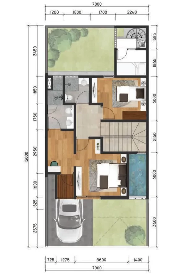Floorplan Lantai 2 Unit Rumah Cluster Evara