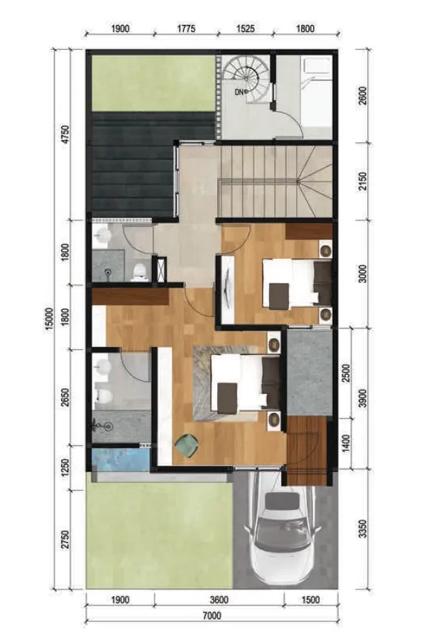 Floorplan Lantai 2 Unit Cluster Grand Evara